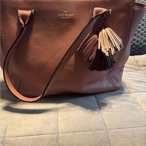 Kate Spade Leather Tote with Tassel